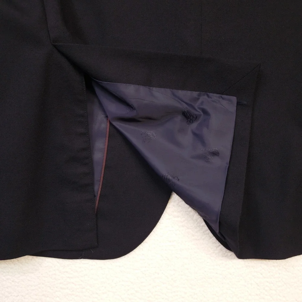 Jos. A. Bank Blazer Men 44L Navy Blue 1905 Slim Fit Wool brrr Gold Crest Buttons